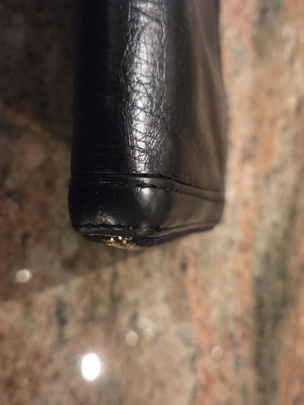 Two Tory Burch Black Leather Zip Wallets